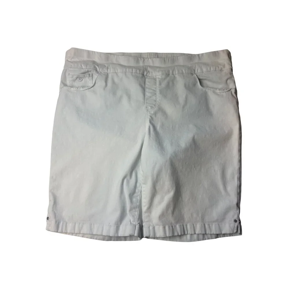 Gloria Vanderbilt Amanda White‎ Denim Shorts Size 20W All-Around Slimming Effect